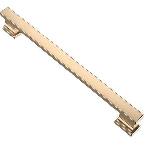 Alzassbg Brushed Brass Cabinet Pulls, 7-1/2 Inch Hole Centers cabinet drawer 8pc - Picture 4 of 15